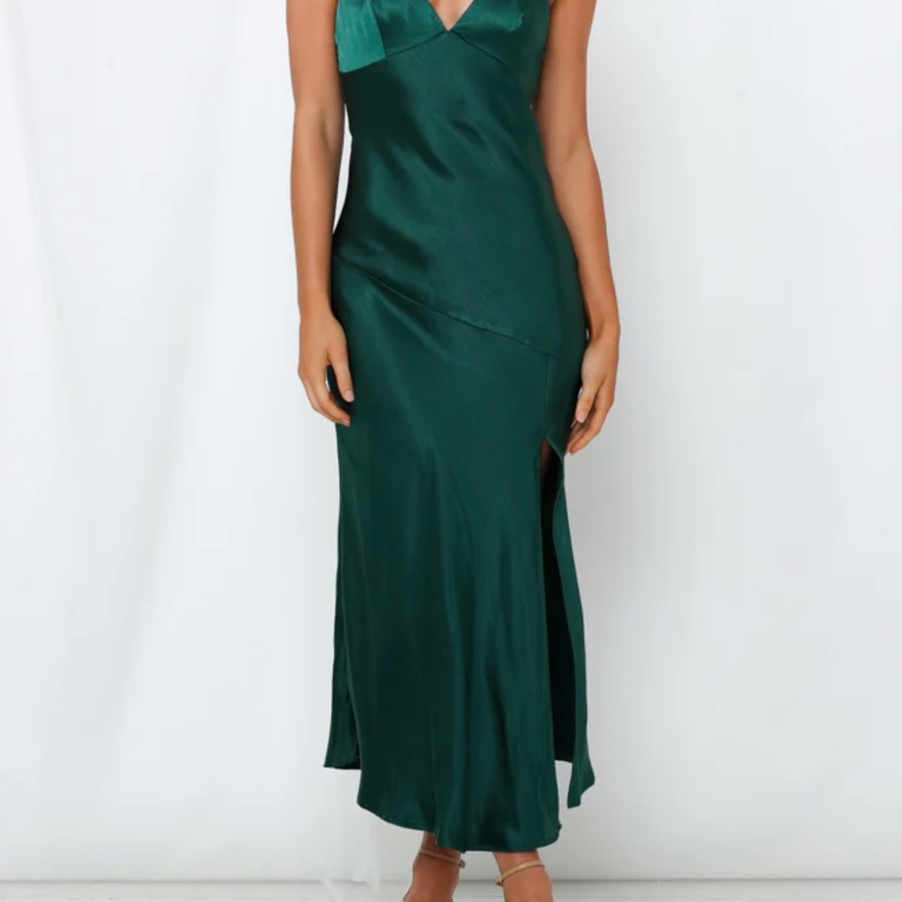 Hello molly ASKING FOR A FRIEND MIDI DRESS FOREST GREEN nwt